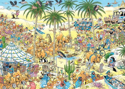 Jan van Haasteren - De Oase - 1000 stukjes puzzel - Legpuzzel