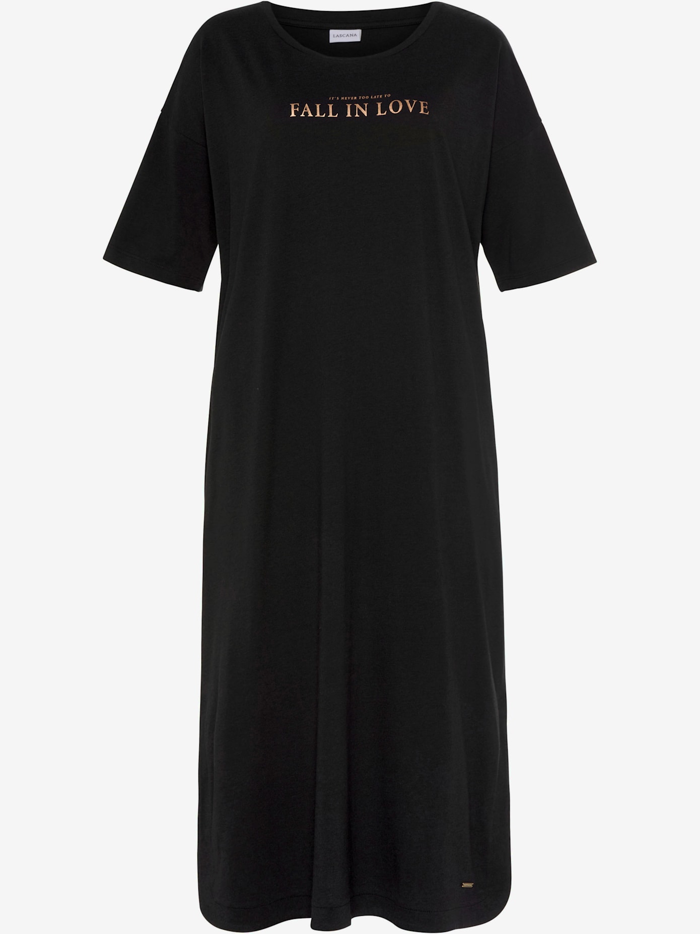 Chemise de nuit longueur midi avec détails imprimés