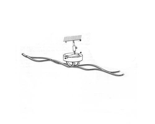 LED plafondlamp 37W 4700 lm 3000 KL 116 cm Roncade chroom/wit