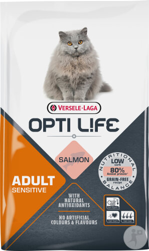 Opti Life Adult Sensitive Alimentation Chats Adultes Au Saumon Sachet 7,5kg