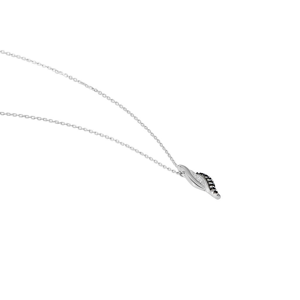 Collier Sculptural Or Blanc Diamant
