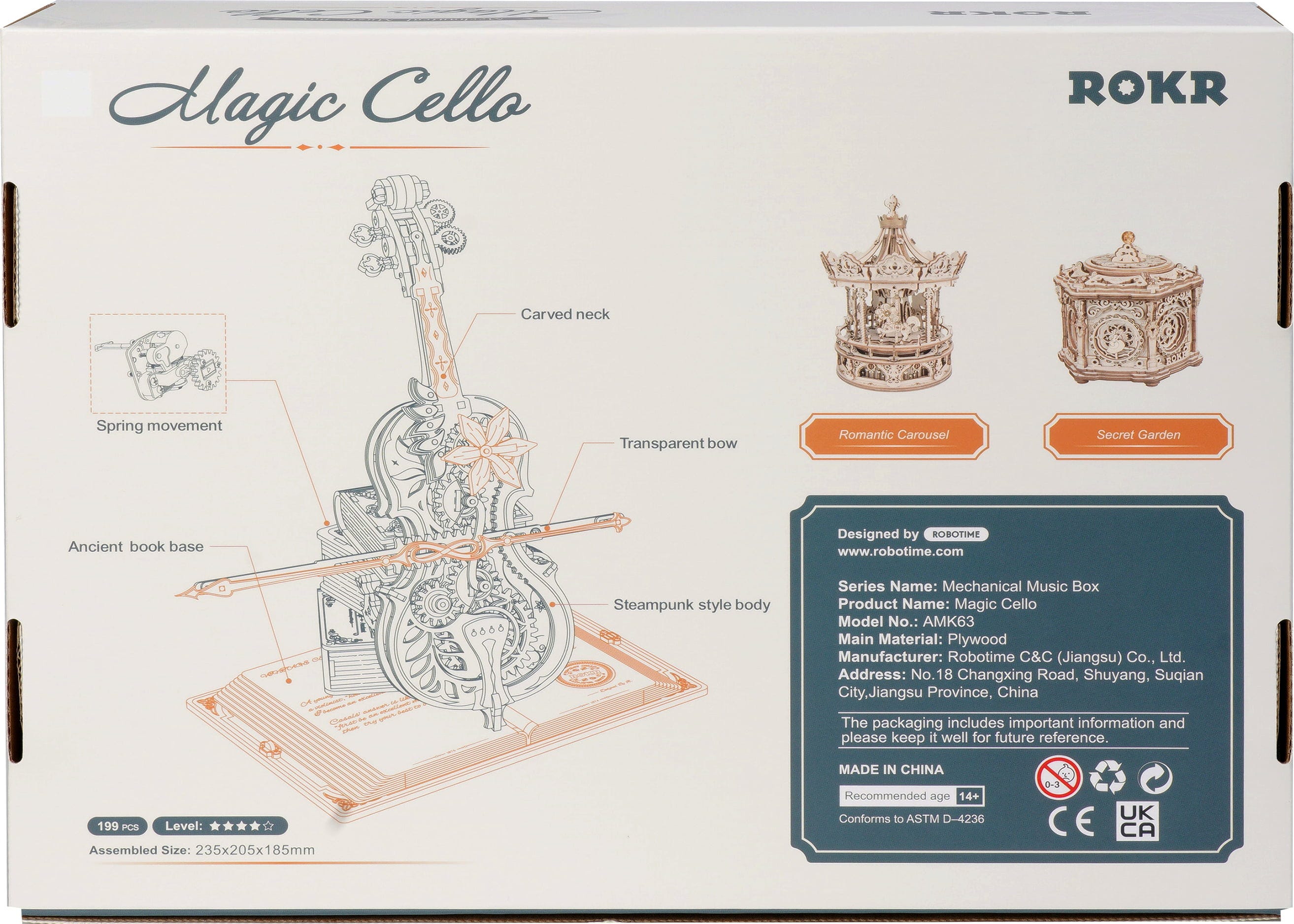 ROKR  Magic Cello    3D Holzpuzzle: Wenn Musik sichtbar wird