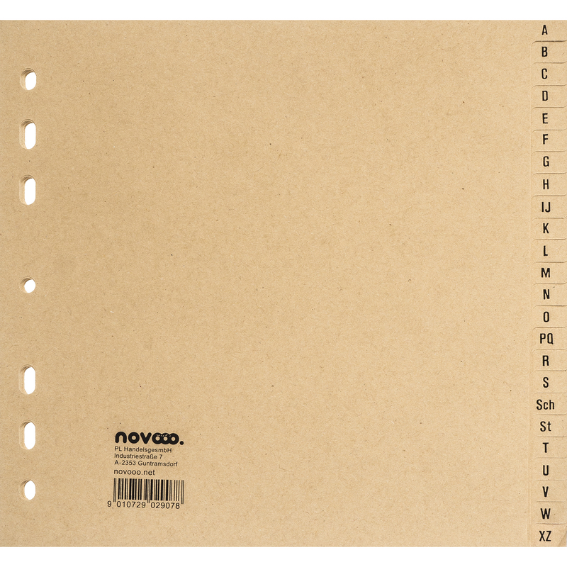 novooo Register, A4, teildeckend, A-Z