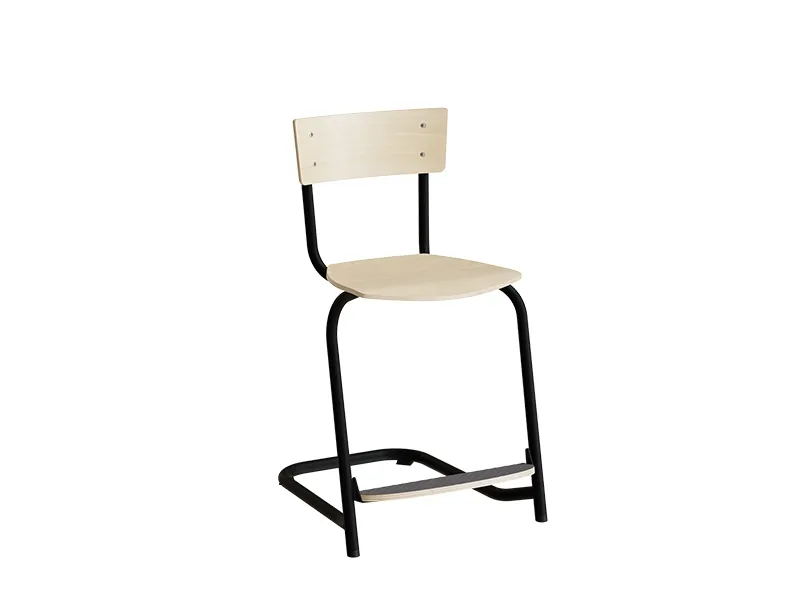 Stol Strong 270, Birk laminat, Sort stel