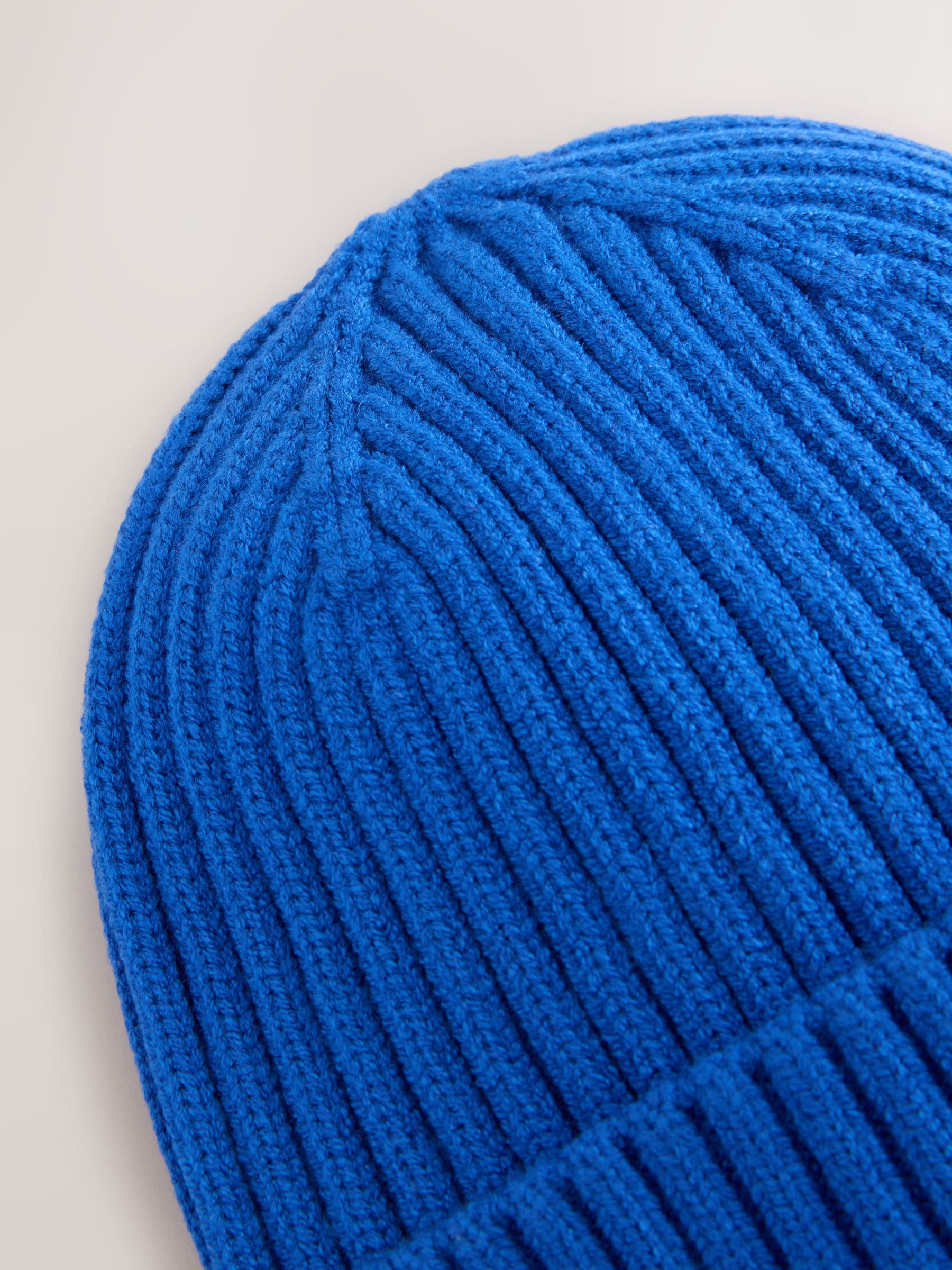 Kobaltblauw - Gebreide beanie-muts (1-16jr)