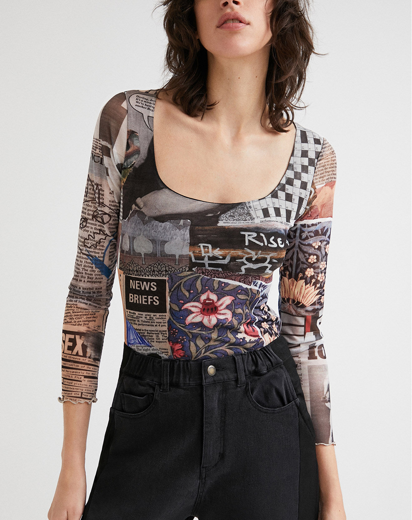 Desigual Top Charlene anthracite