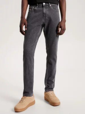 Calça jeans preta desbotada Austin Slim Tapered