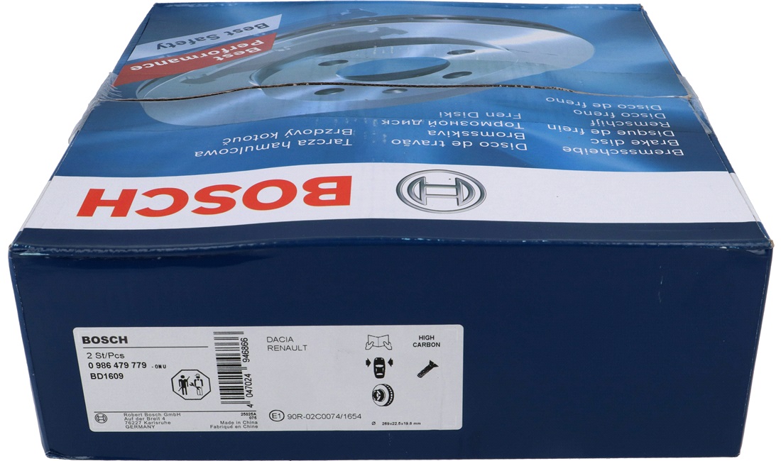 Bremseskive 269 x 23 mm