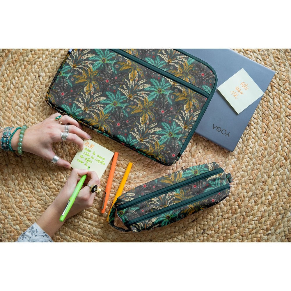 Pochette Ordinateur 13 Pouces Palmia Emeraude