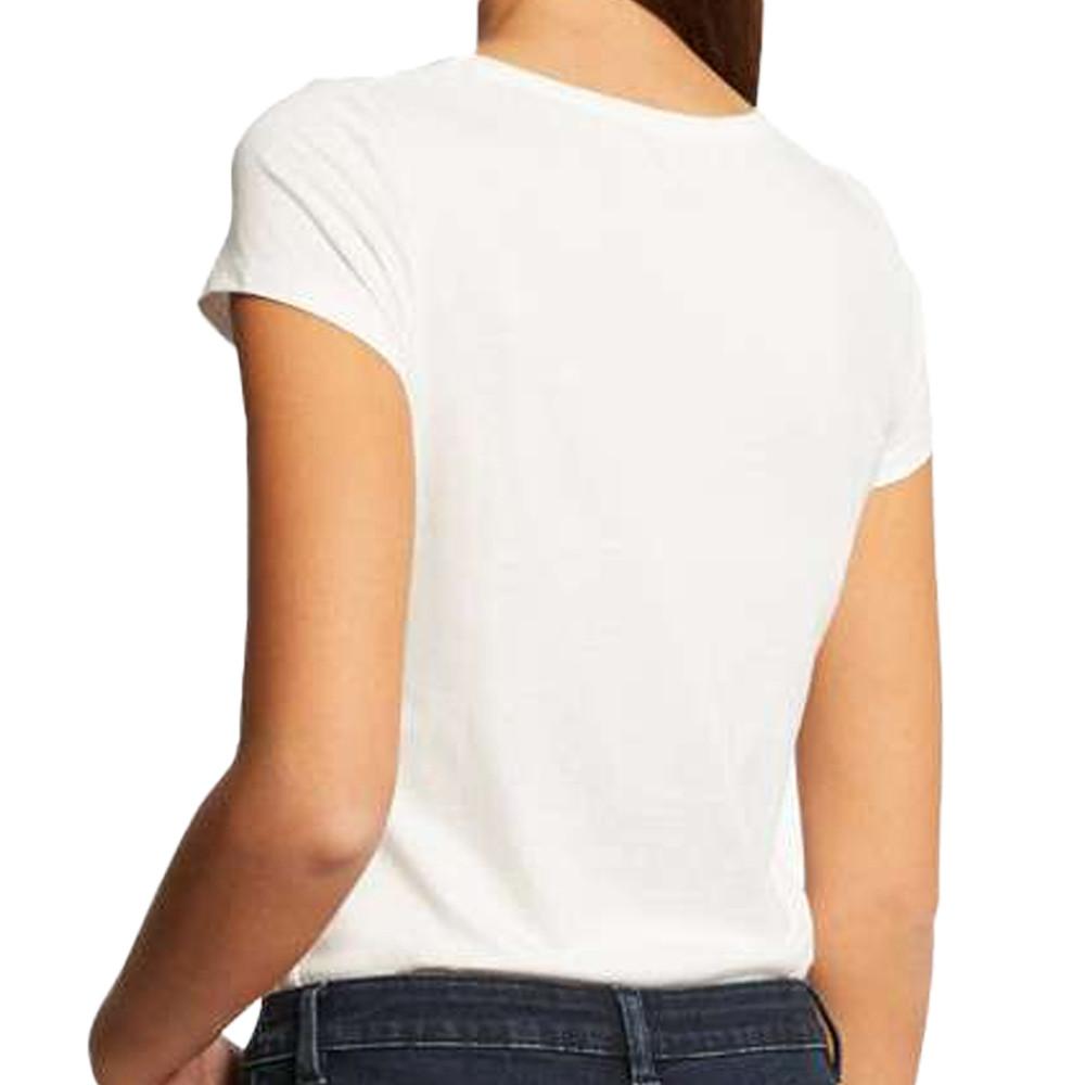 Morgan T-shirt Blanc/Rose Femme Morgan Dtoi