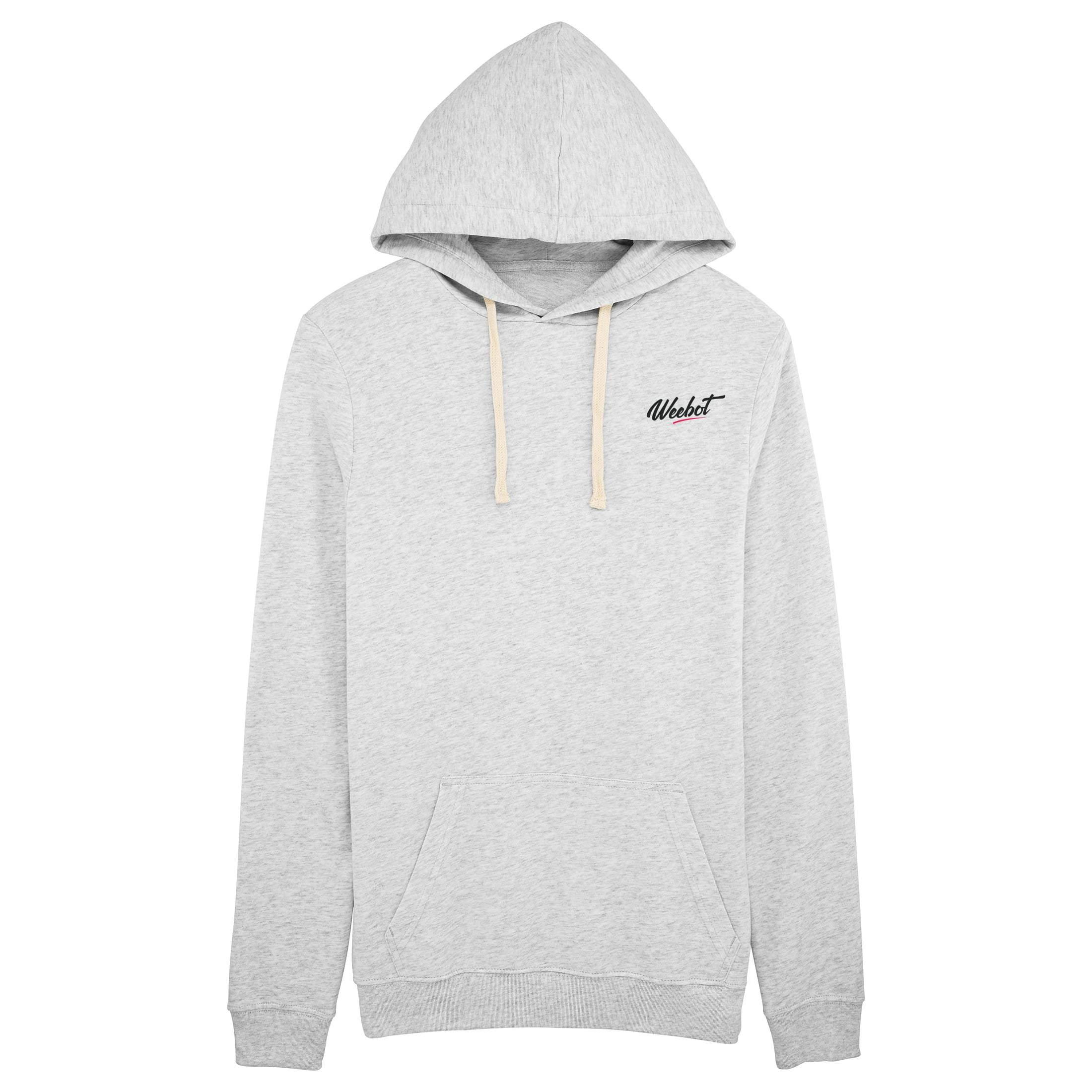 Sweat-Shirt à  Capuche Weebot SUEDE Blanc Logo