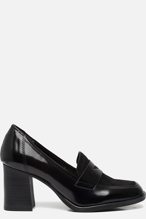 Tamaris Trotteur Pumps zwart Textiel