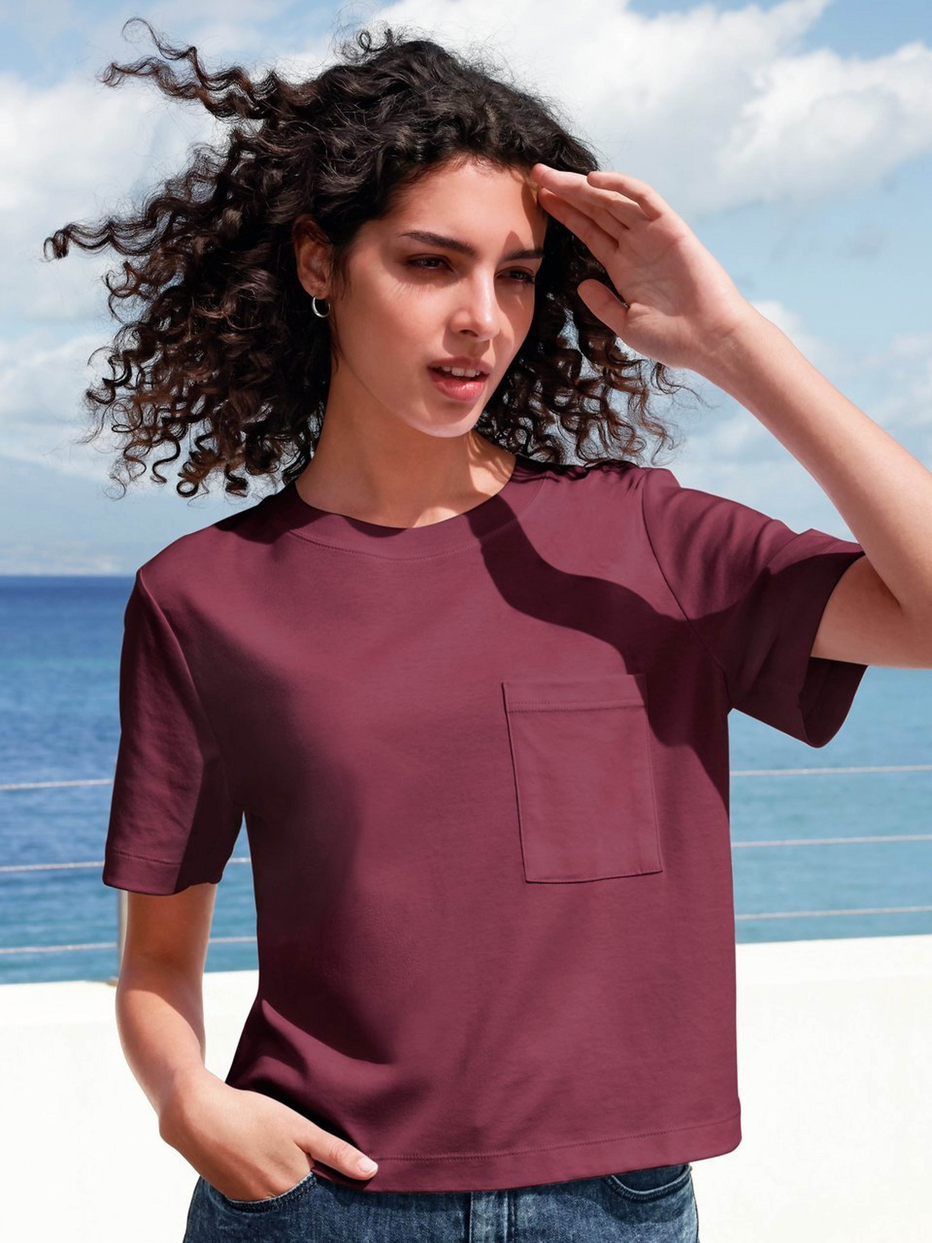 Rundhals-Shirt