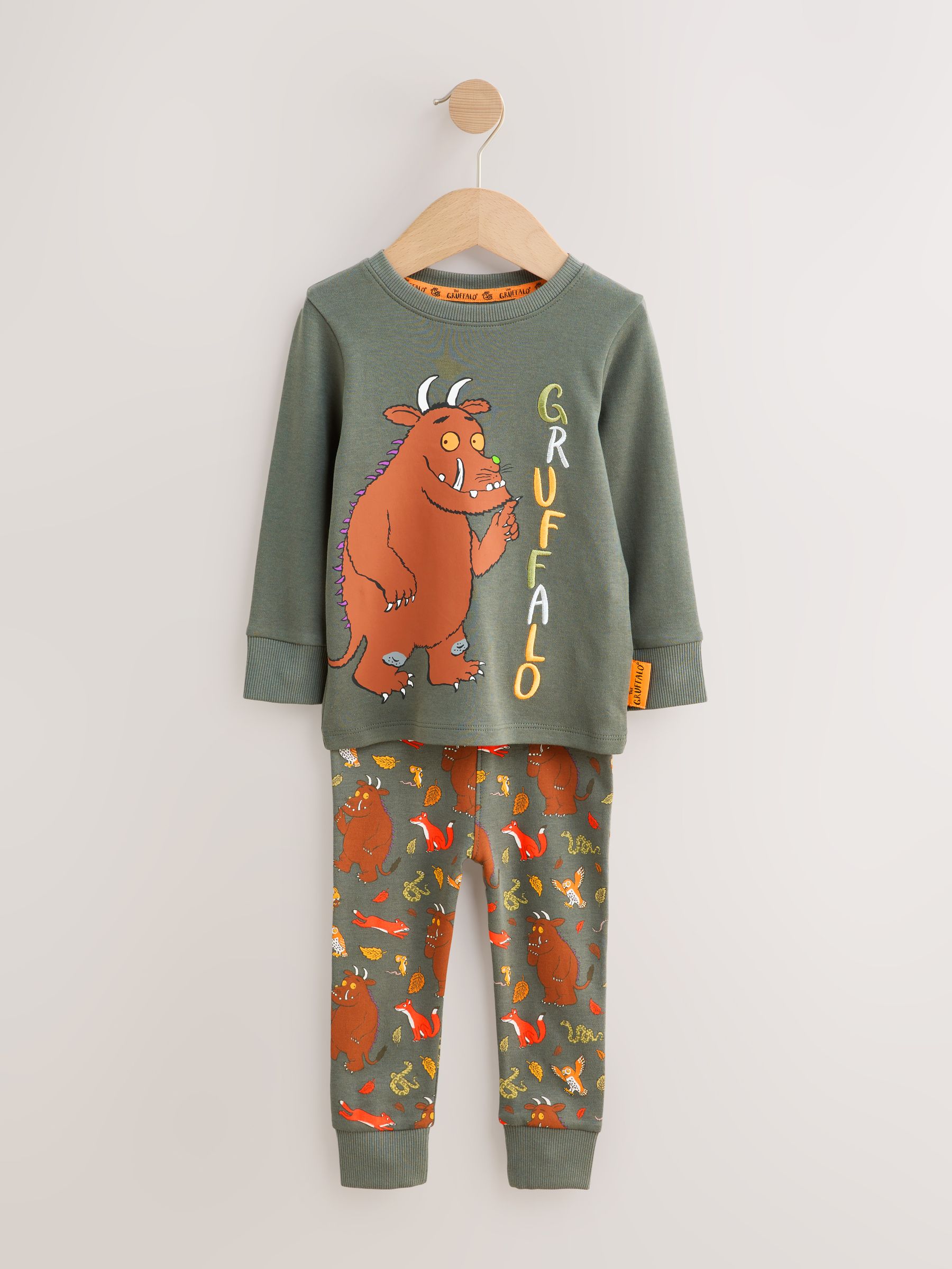 Antracietgrijs/bruin Gruffalo - Single License Snuggle Pyjamas (9mths-9yrs)