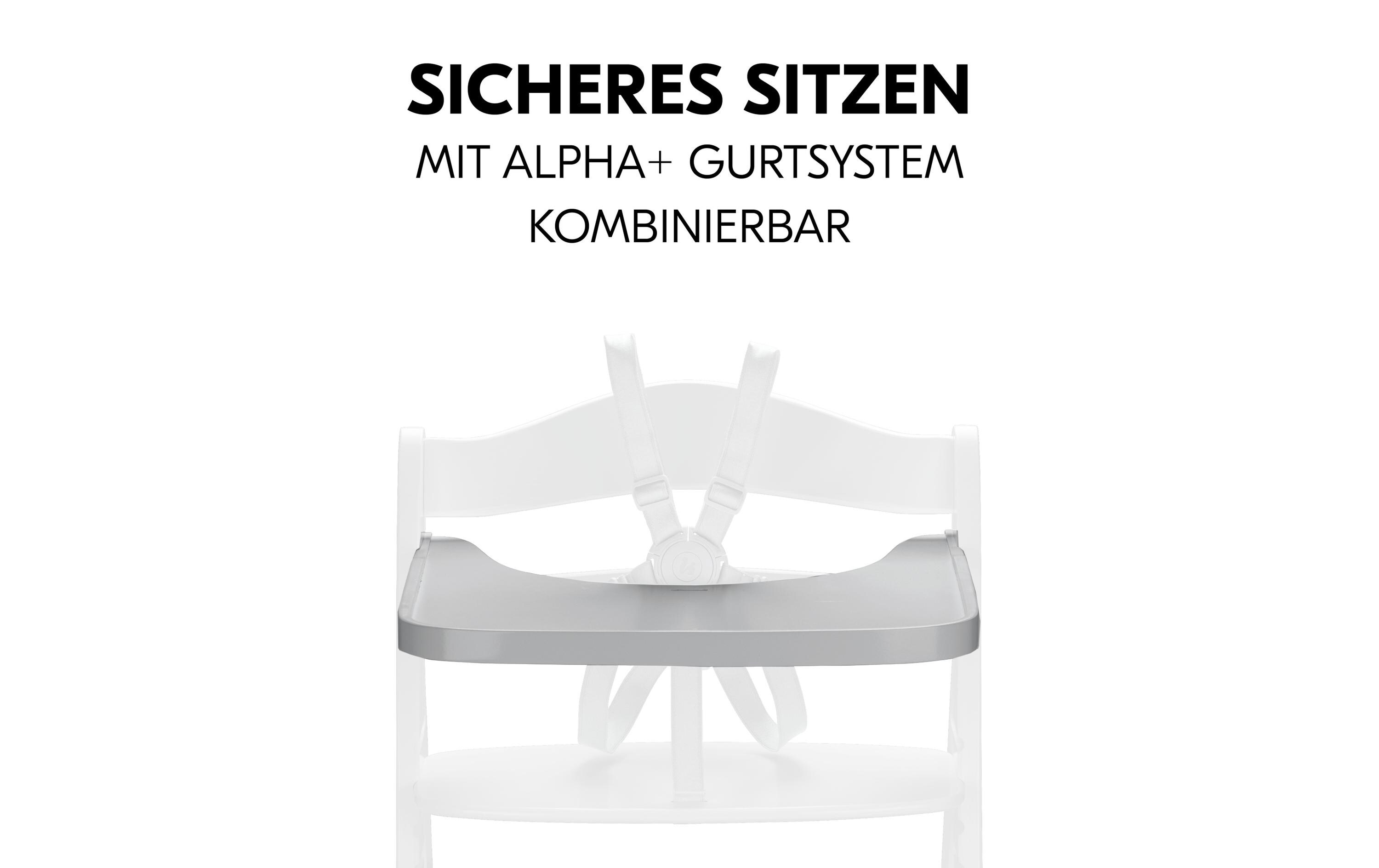 Essbrett Alpha Wooden GreyHolzessbrett für den Alpha+ & Beta+ Holzhochstuhl