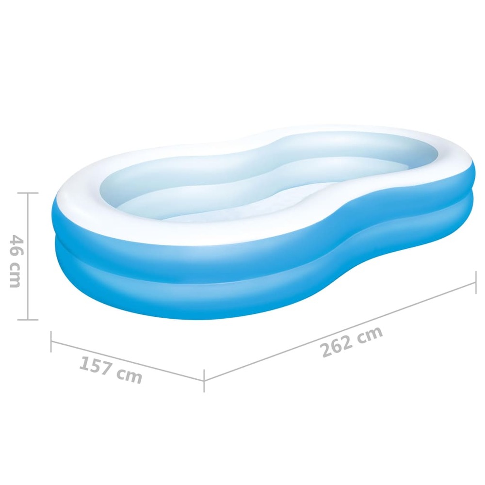Piscine familiale big lagoon 262x157x46 cm