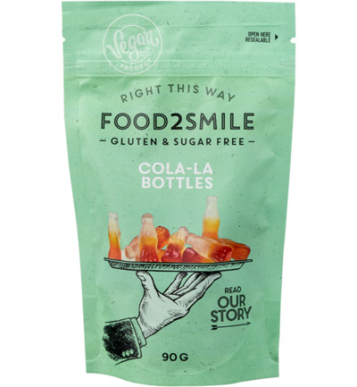 Food2Smile Cola-la bottles suikervrij lactosevrij (90 gr)