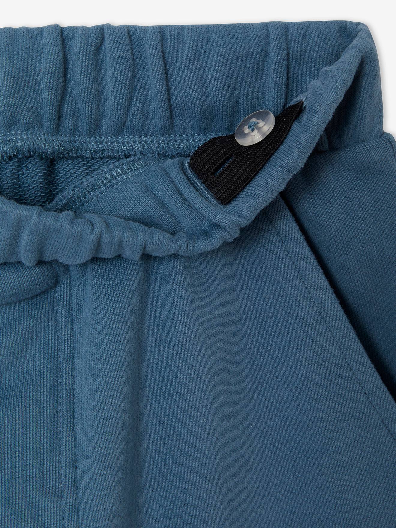 Conjunto de camiseta e shorts com estampa de tubarão para meninos, azul liso, tamanho médio.