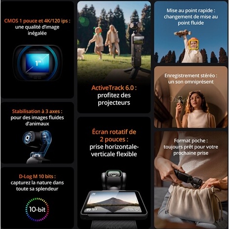 Caméra sport Dji Osmo Pocket 3 Creator Combo