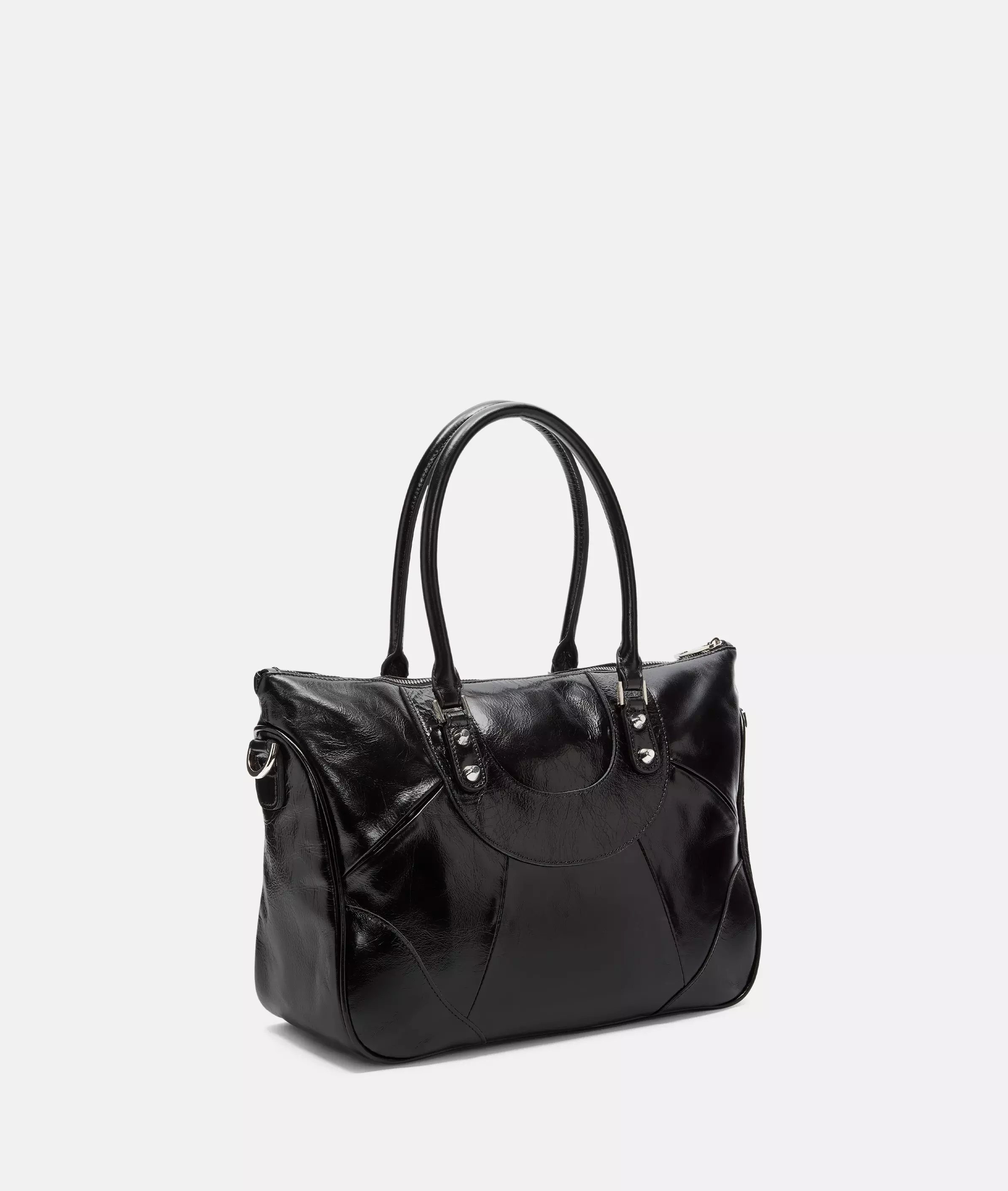 Satchel Spacious bag with glossy finish