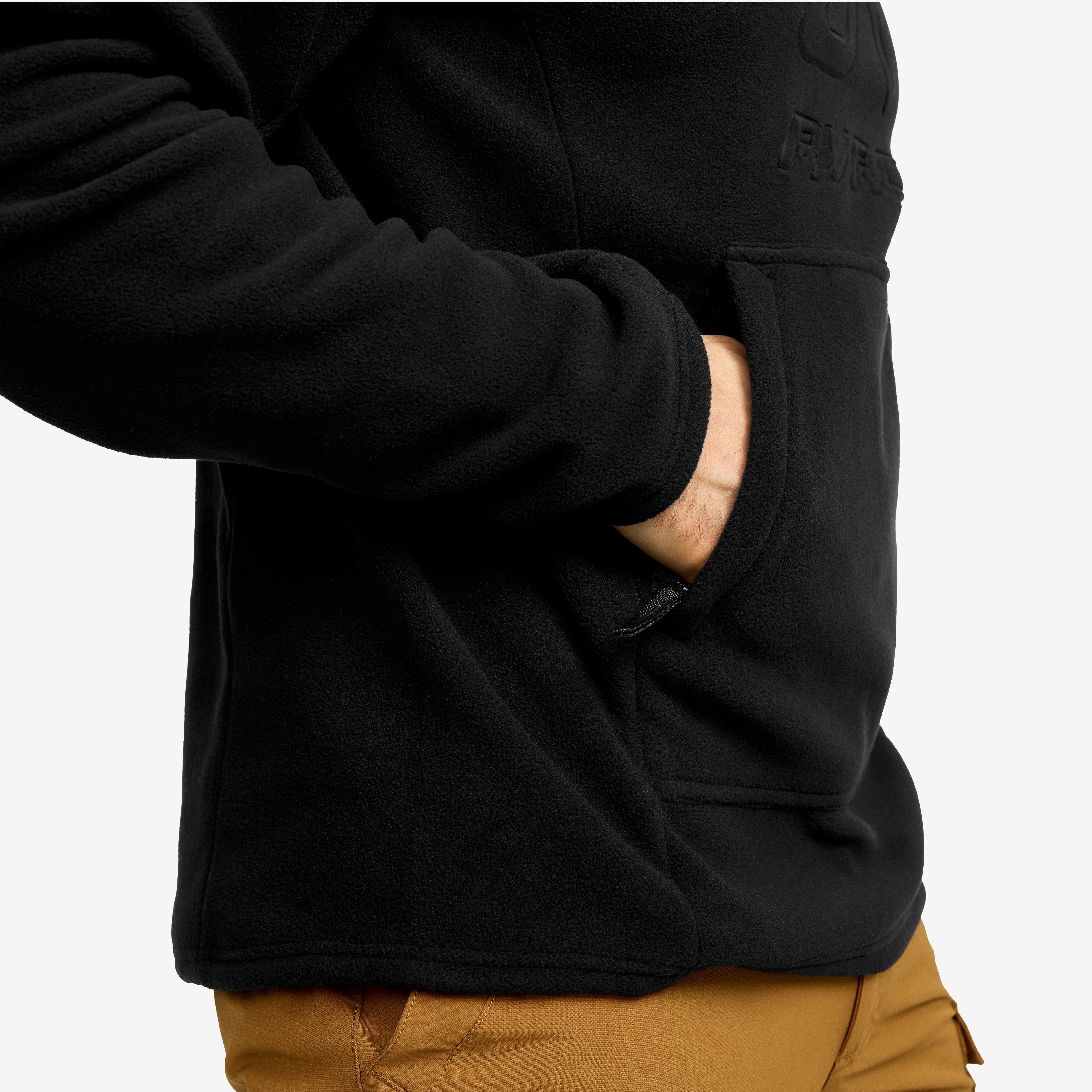 Polar Fleece Hoodie Herre Black