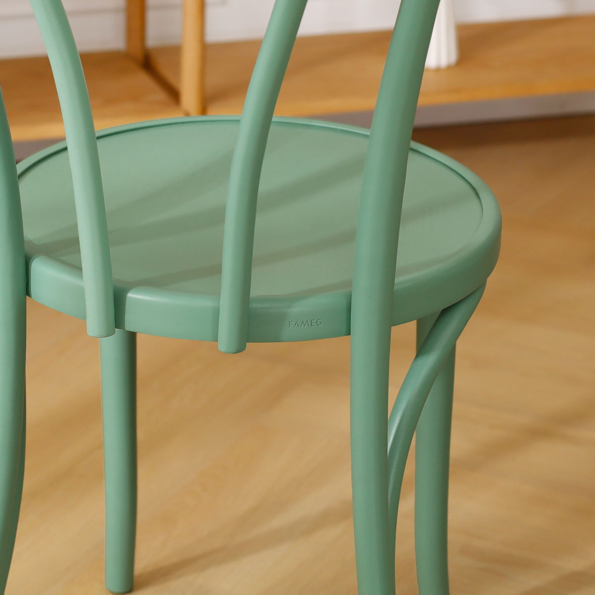 Houten bistrostoel Vienna no. 18  - groen