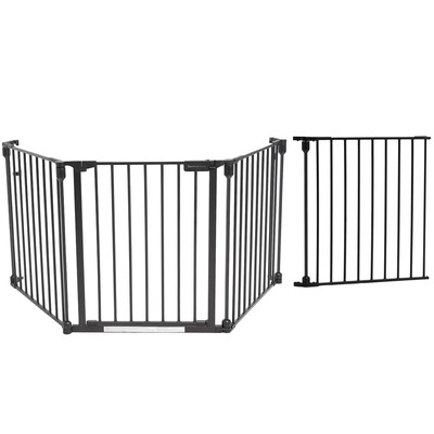 Beemoo SAFE Protect Skrugrind/romdeler 3 Paneler inkl. Forlengelsesdel 60 cm, Black
