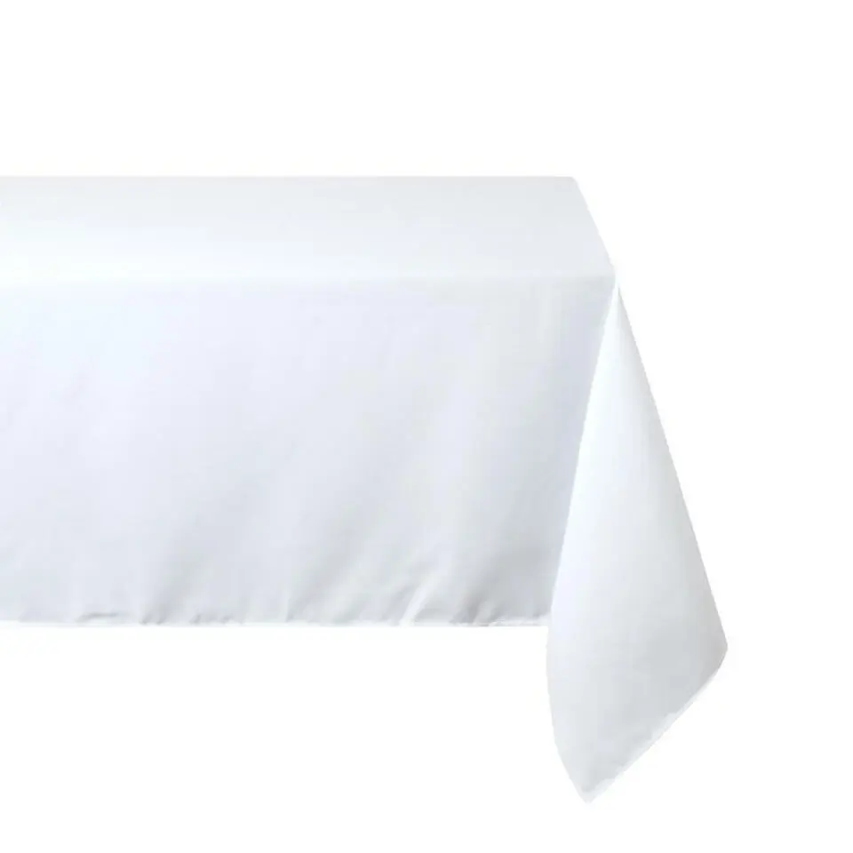 Stof Textiles Tafelkleed - 145 x 200 cm - wit - Tafellaken