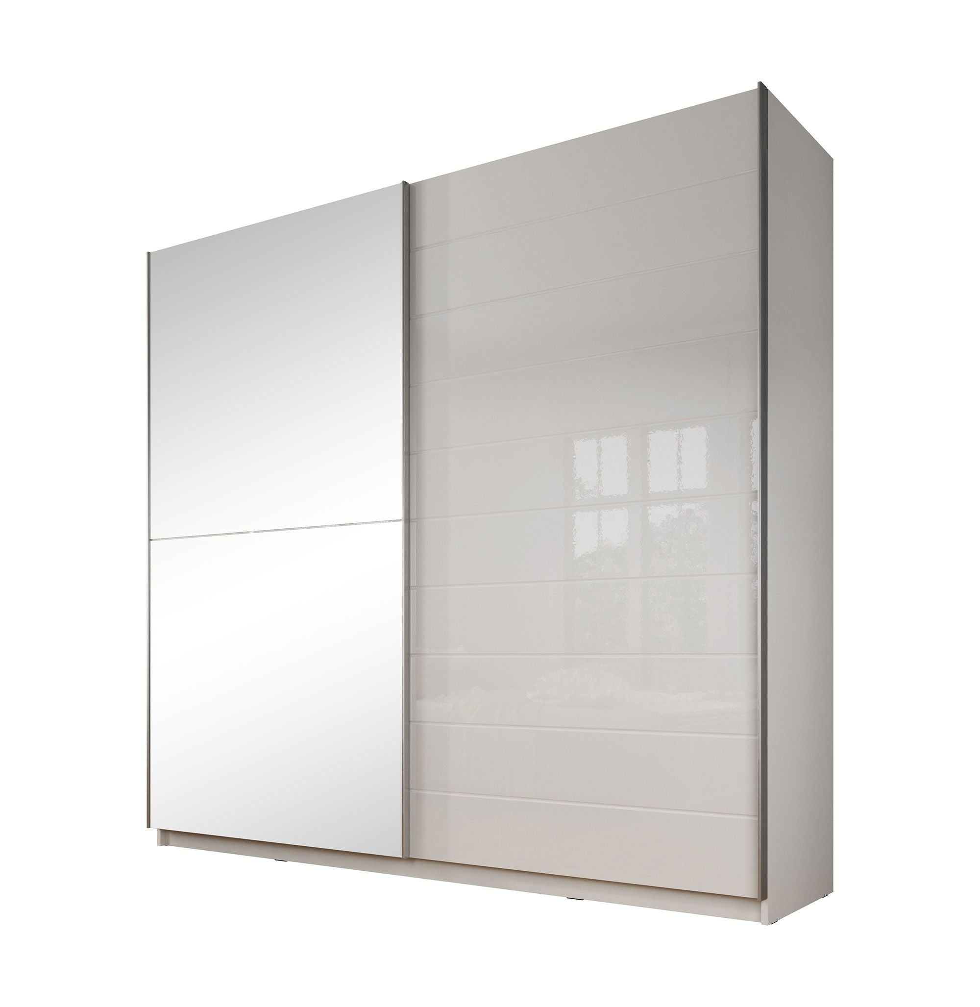 Mariah - Kledingkast met schuifdeuren - Wit - 217x63x210 cm