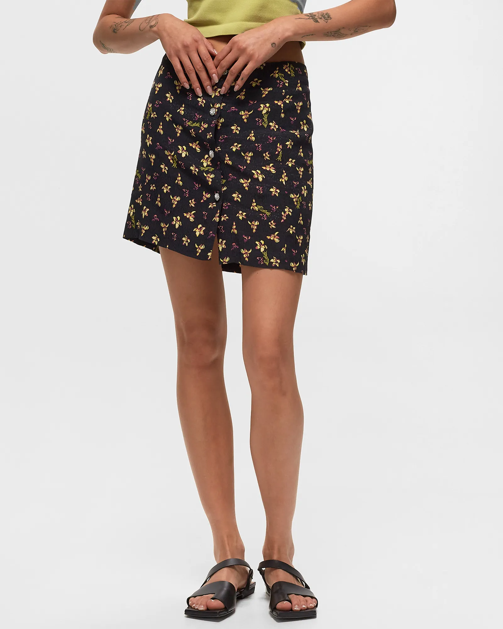 ROTATE Birger Christensen Jacquard Mini Skirt