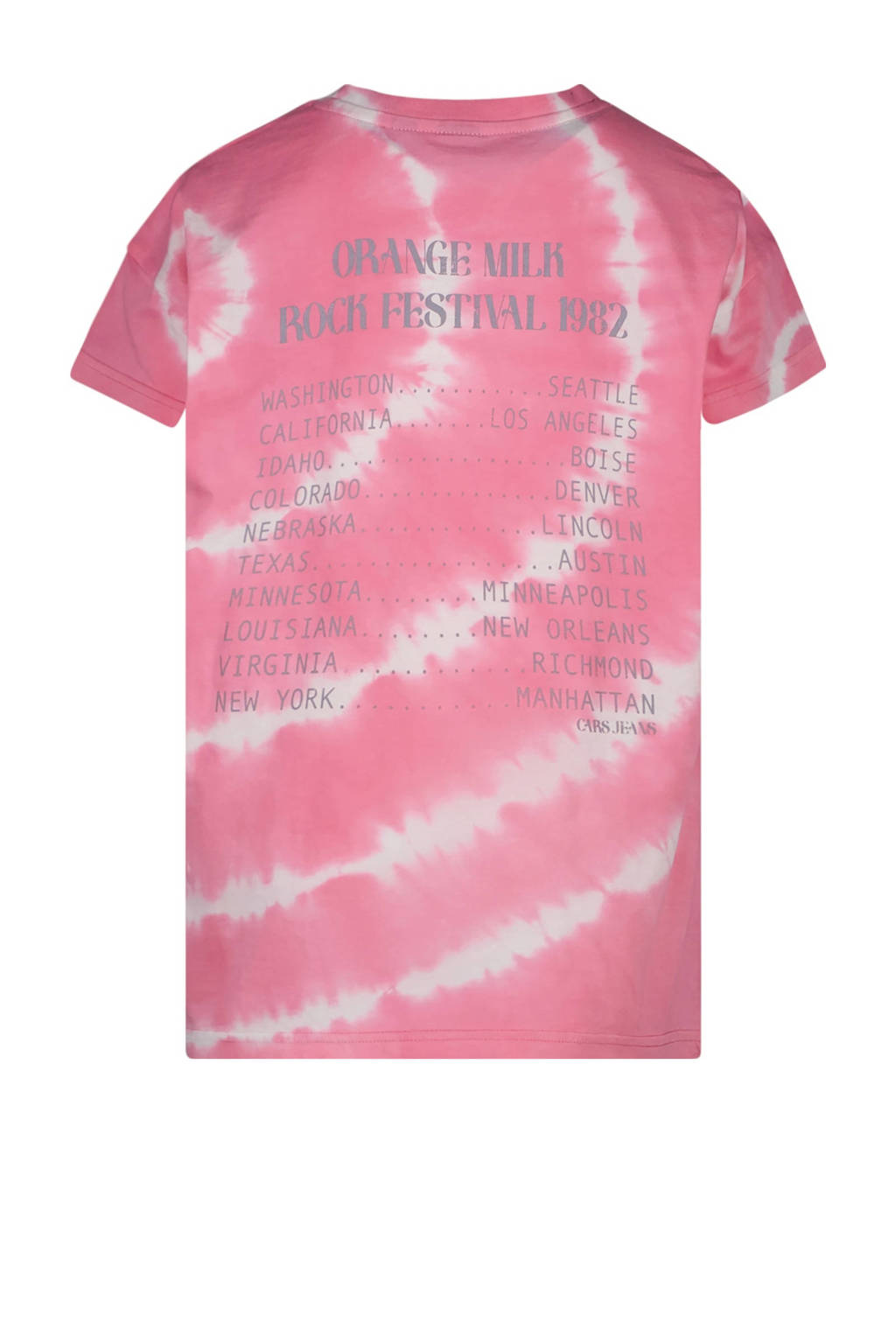 Cars tie-dye T-shirt KAJIA roze/wit