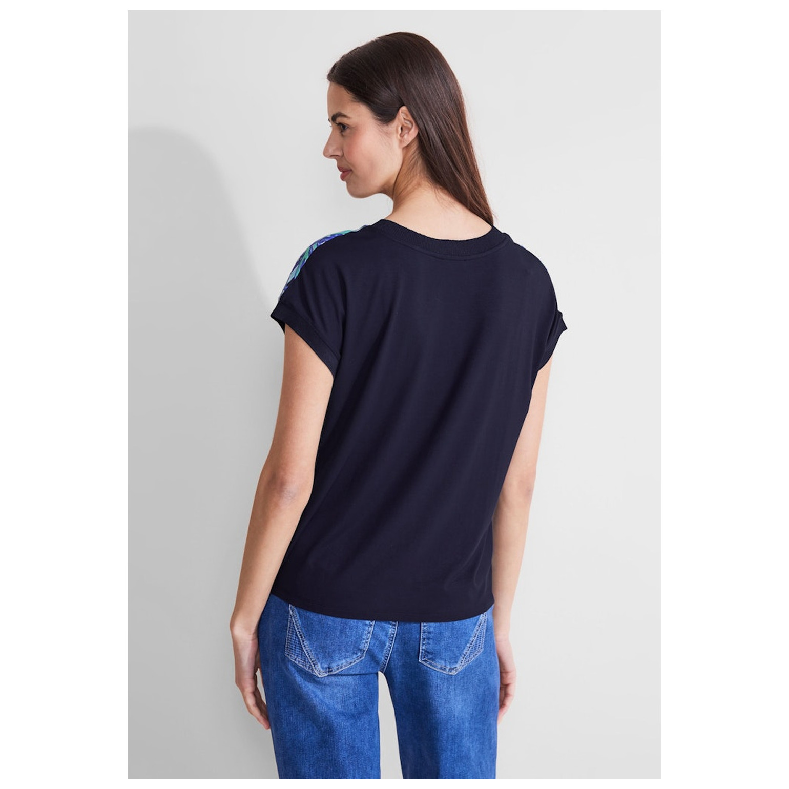 Street One LTD QR printed mat-mix shirt w