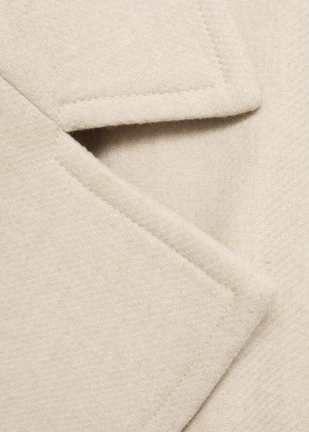 MANGO Maxi lapel Manteco wool coat Lt pastel grey