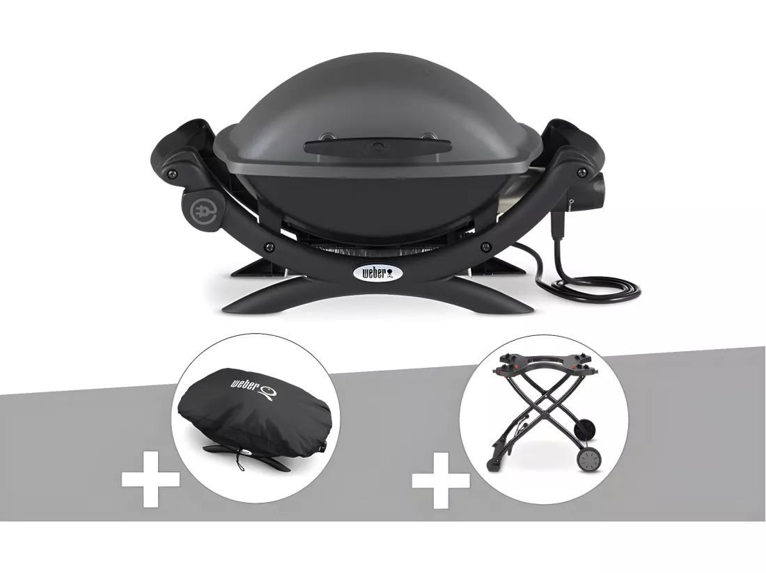 Barbecue électrique Q 1400 + Housse + Chariot - Weber