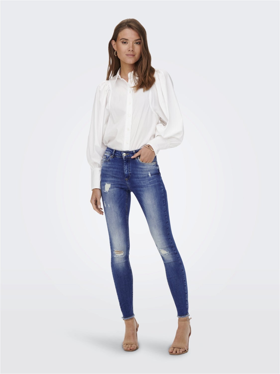 ONLBLUSH Mittlere Taille Skinny Fit Jeans Medium Blue Denim
