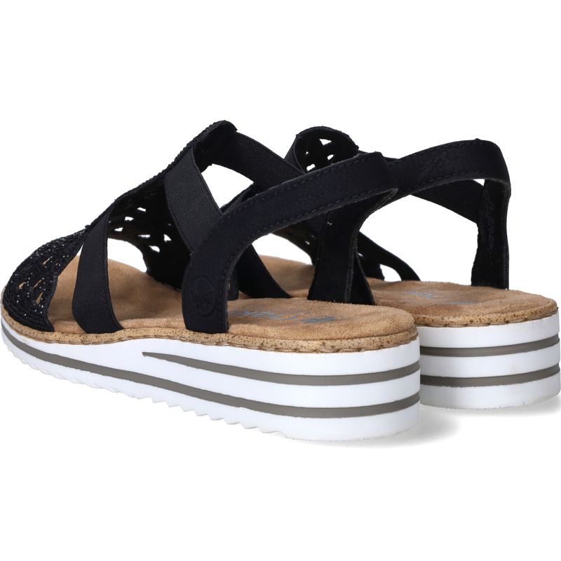 Rieker Sandalen Zwart Dames