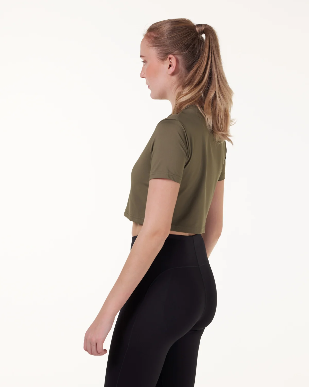 LEVITY Essential Crop T-shirt Green Burnt