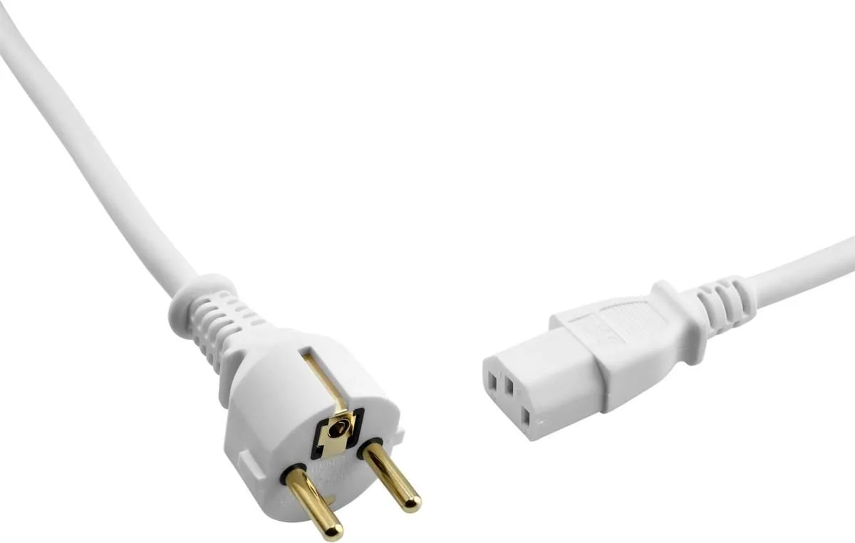 Oehlbach Powercord C13 Blanc (5 m) Câbles d'alimentation secteur
