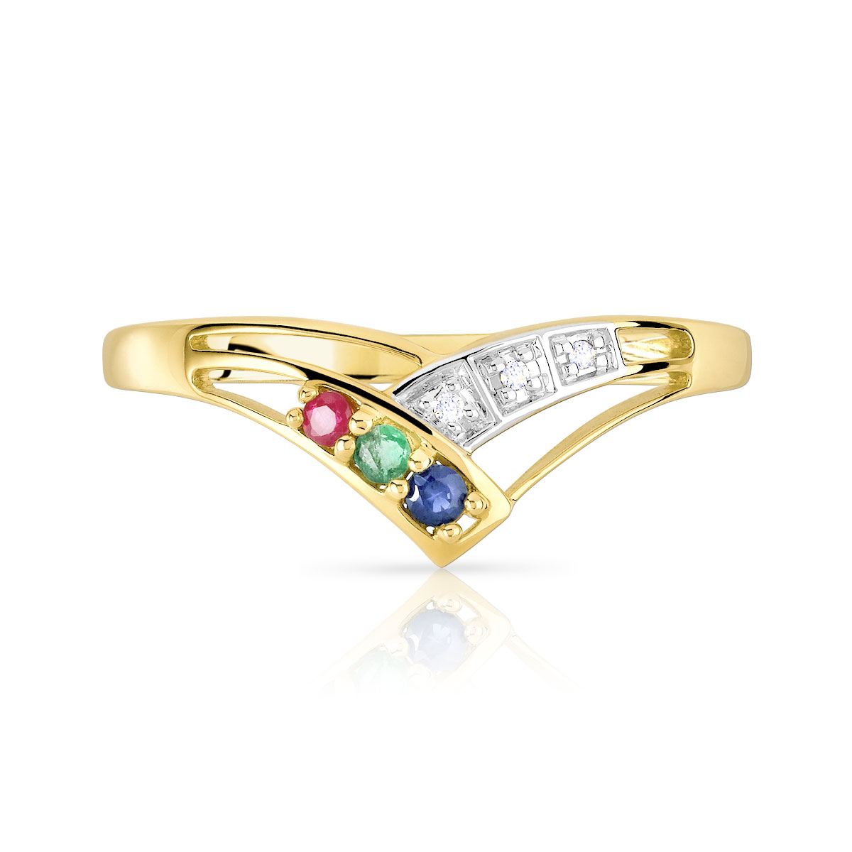 Bague or 750 2 tons 