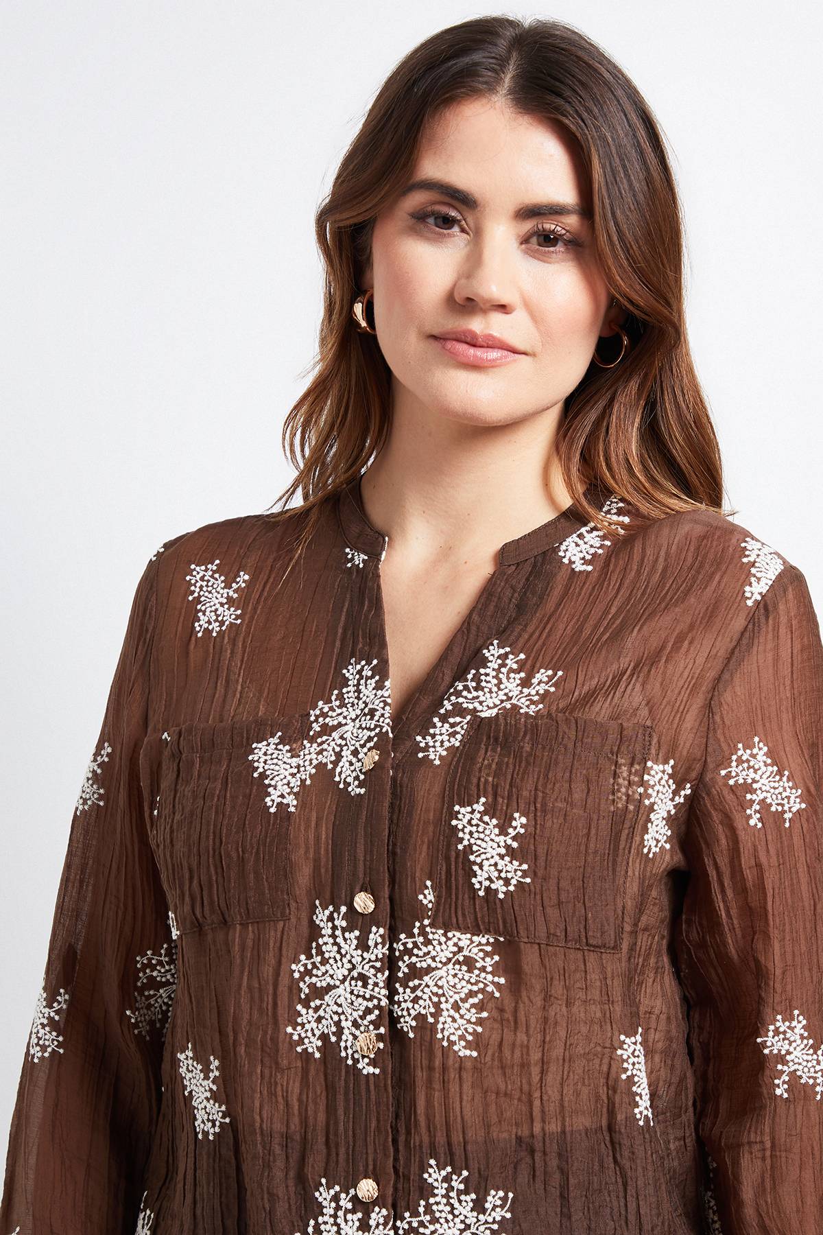 Wallis Chemise Brodée À Enfiler