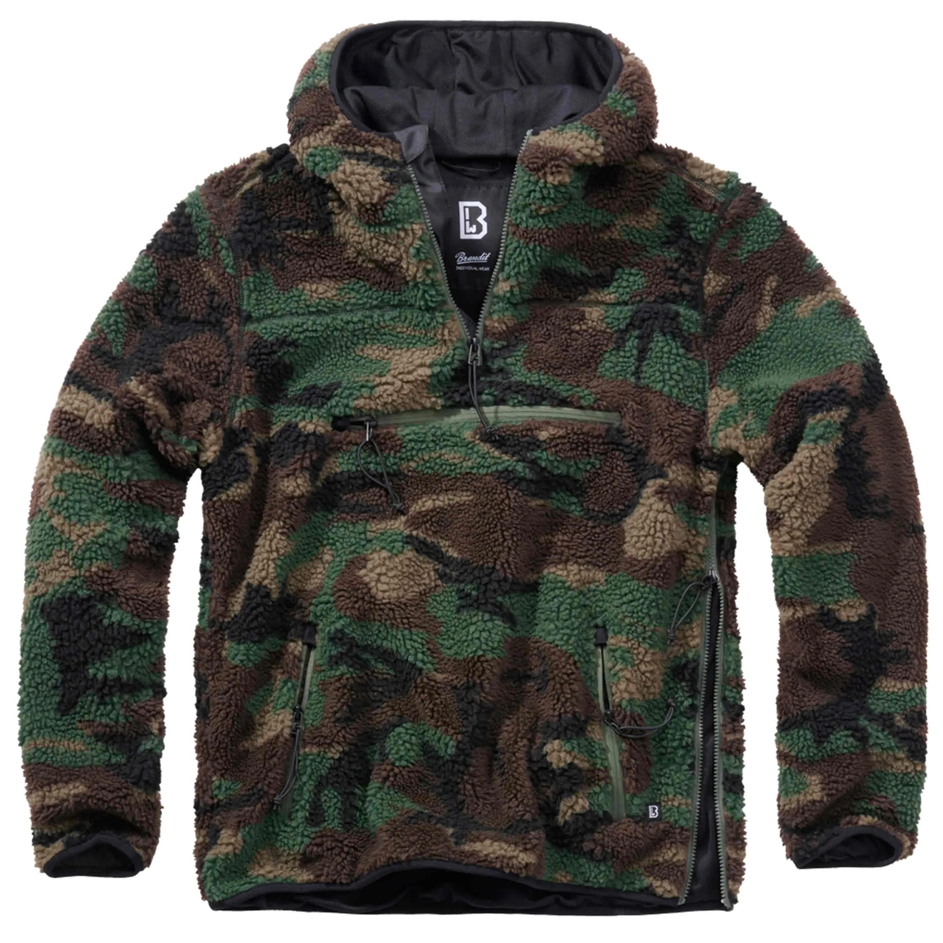 Brandit -  Brandit Pullover Teddyfleece Worker woodland