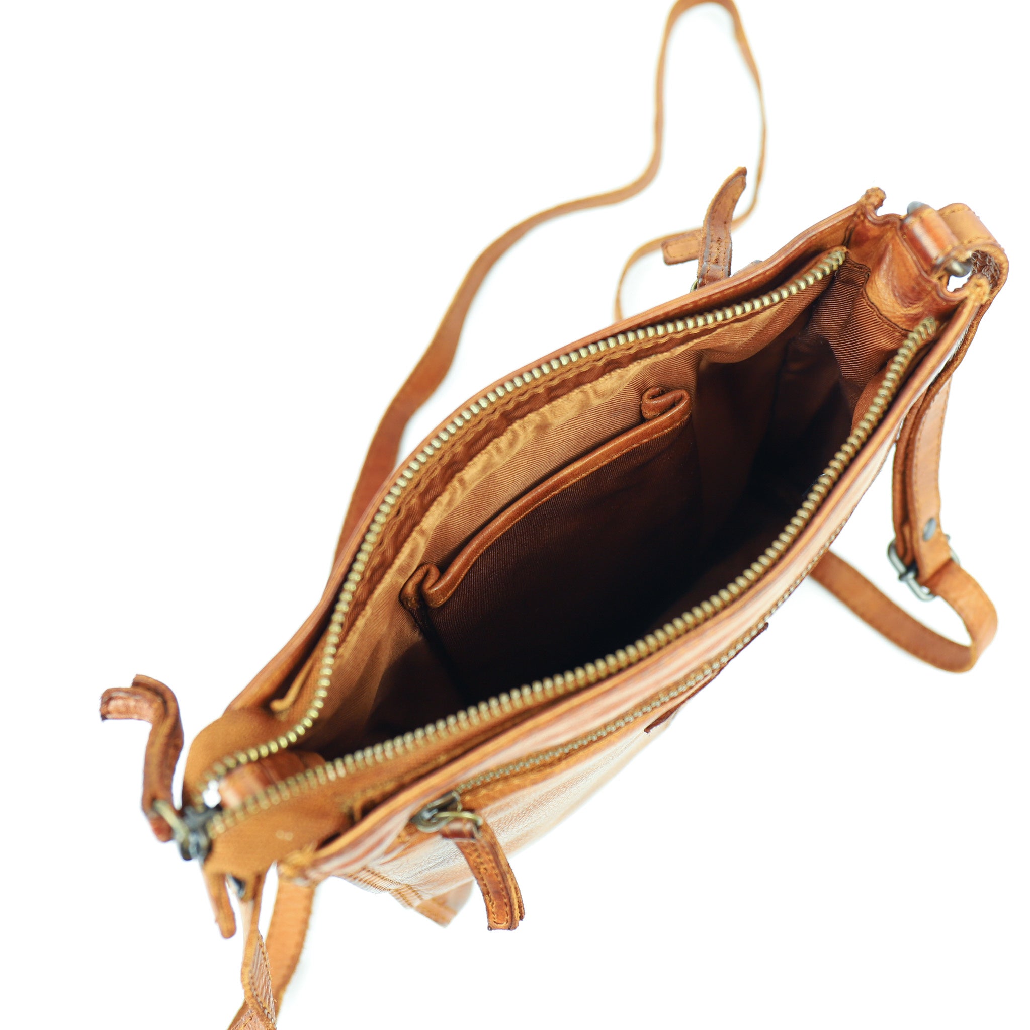 Schoudertasje 'Davita' cognac Cognac
