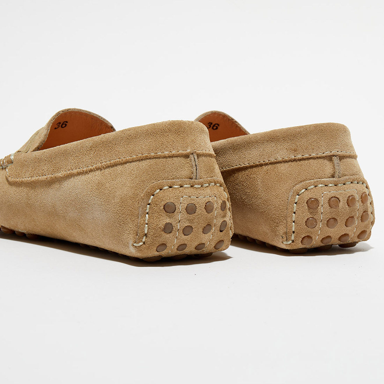 Loafers Mocassins en Velours de Cuir Miss sable