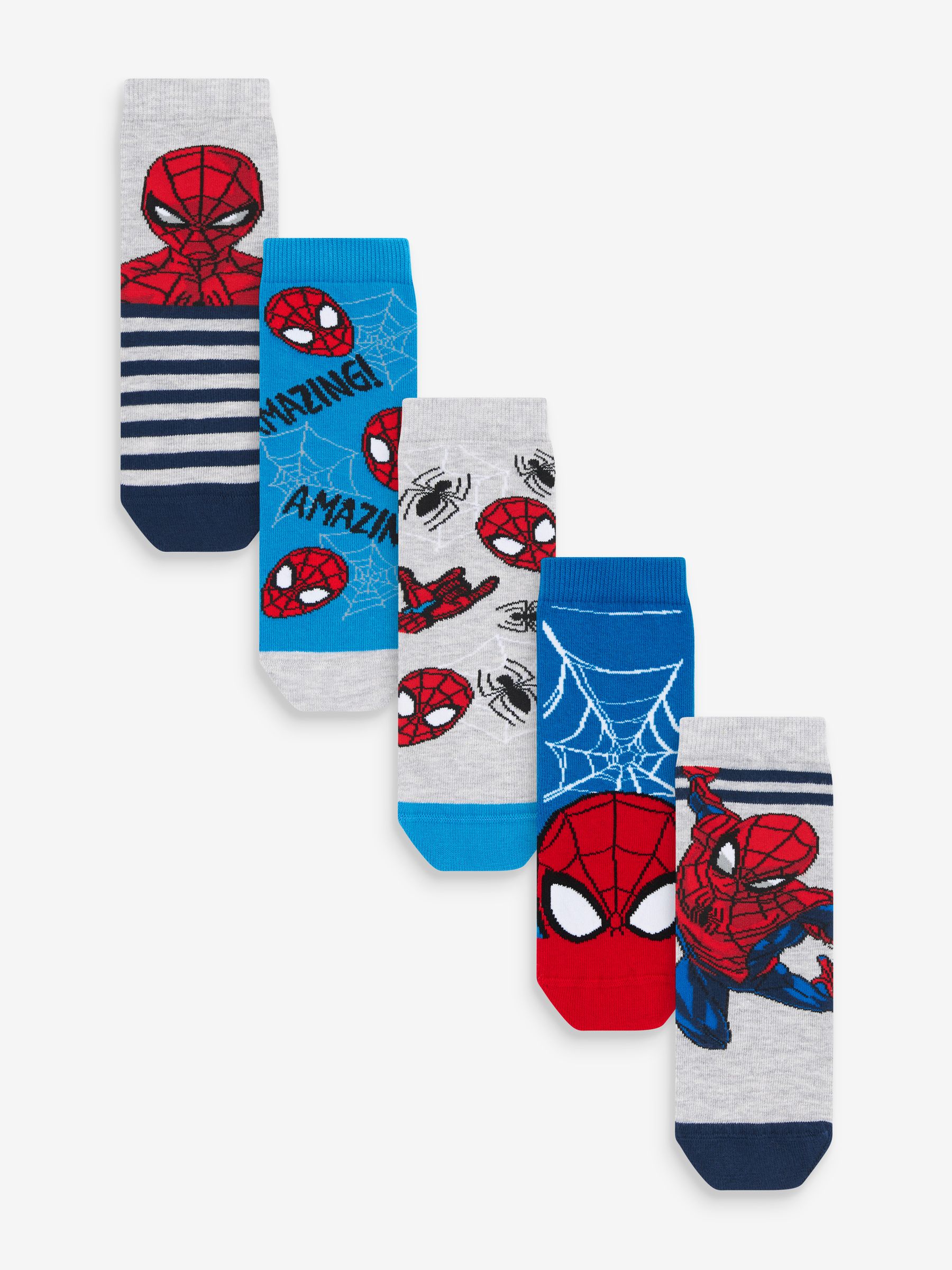Spiderman - Verpakking van 5 paar Character sokken met hoog katoengehalte
