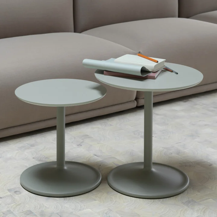 Muuto - Soft Beistelltisch, Ø 41 cm, H 40 cm, grau