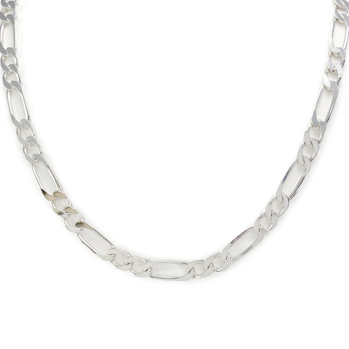 Collier d'occasion argent 925 maille cheval alternée 55,5 cm