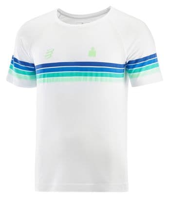 Maillot manches courtes Compressport IronMan Seaside Blanc
