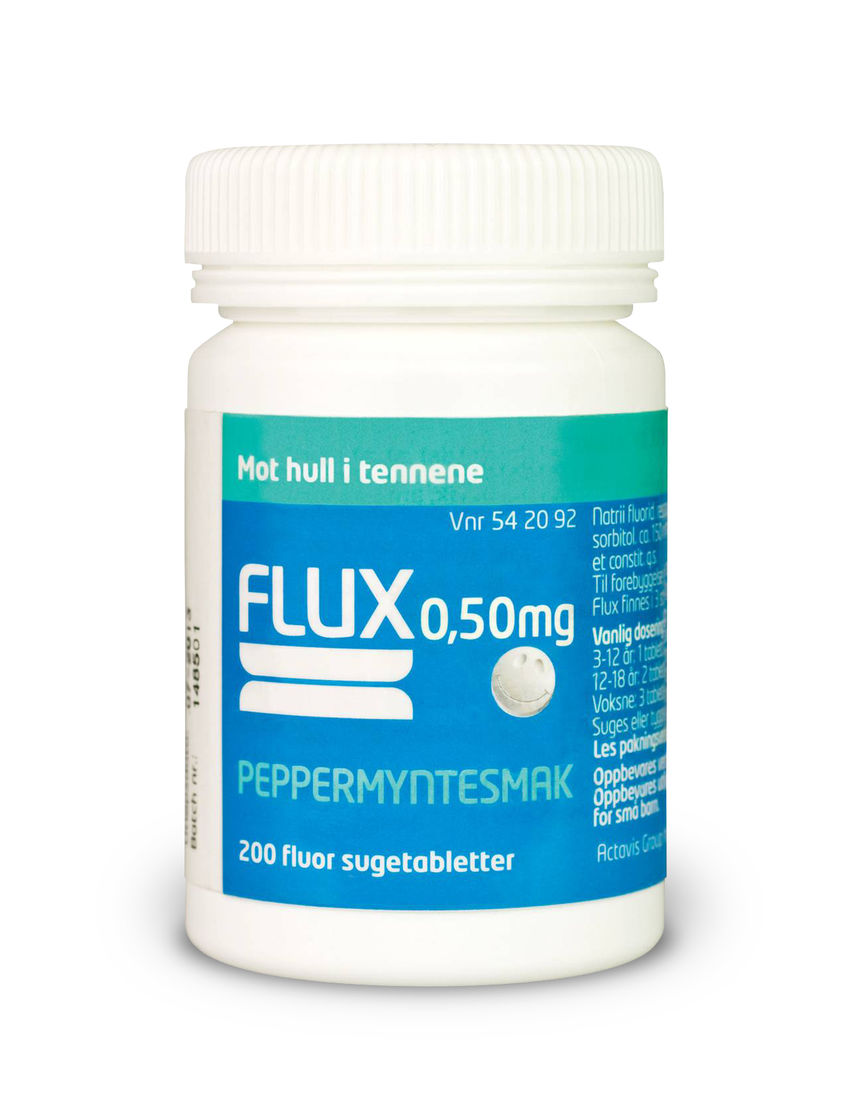 Flux Sugetabletter med peppermyntesmak 0,5 mg