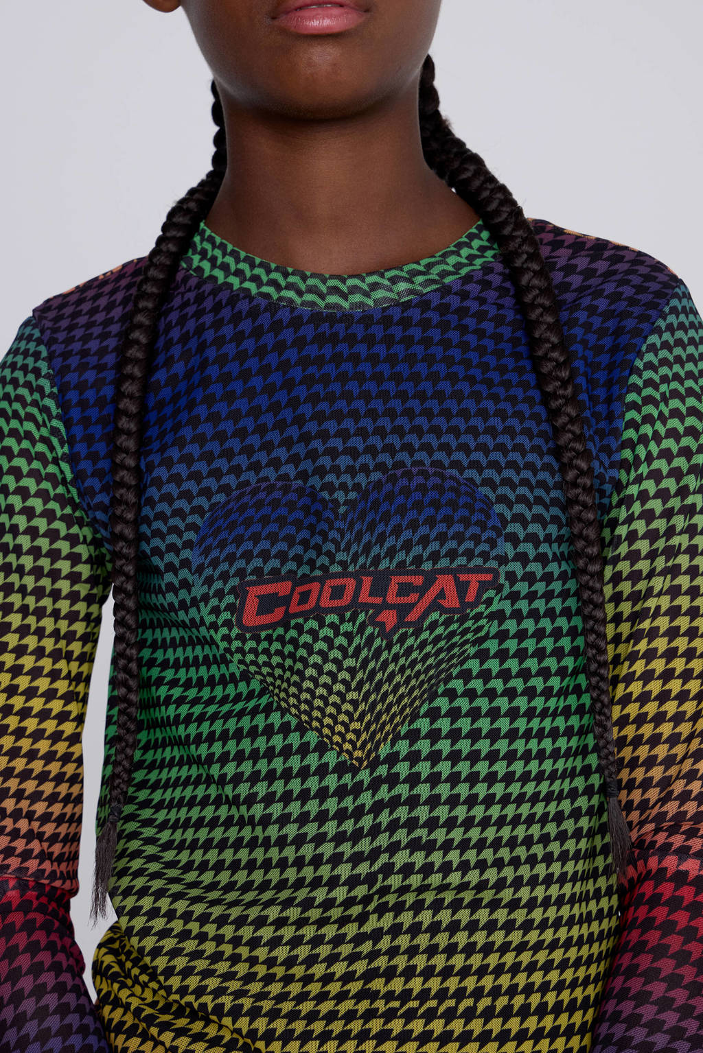 Coolcat Longsleeve Rainbow Mesh Top