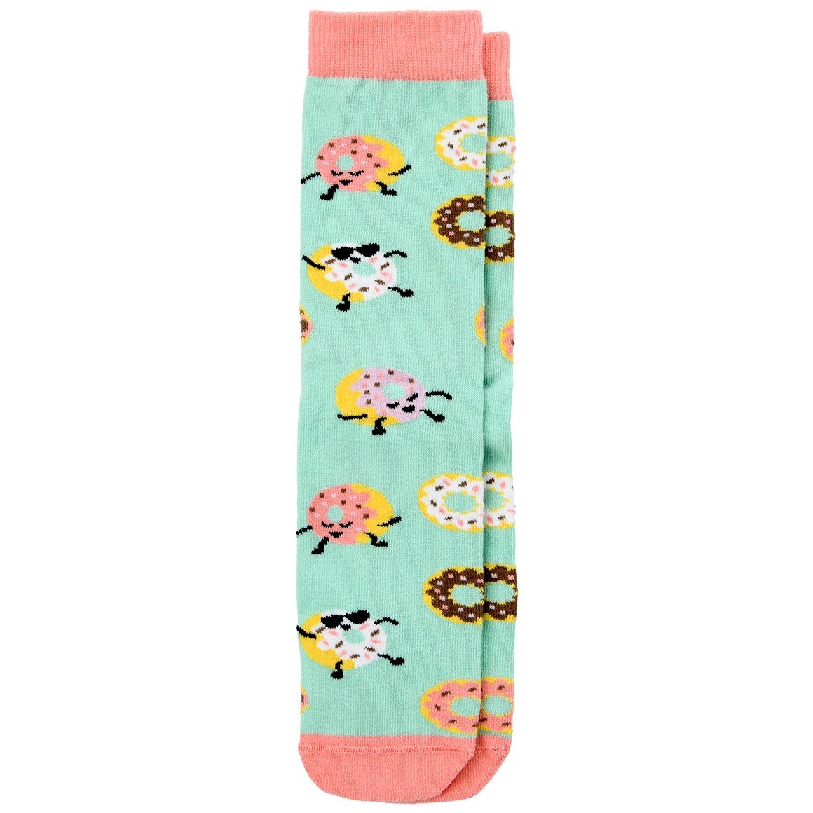 Gina Benotti 1 Paar Damen Socken mit Donut-Motiven mintgrün
